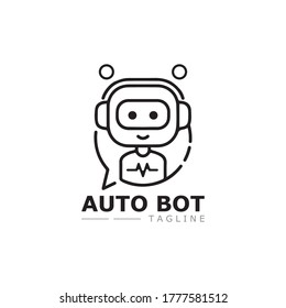 Roboter-Symbol, Vektorgrafik-Konzept. Vektormoderne Zeichengrafik einzeln auf weißem Hintergrund