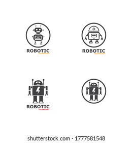 Robot icon vector concept .Vector modern line character illustration isolated on white background
