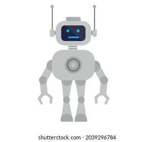 Robot icon.  Vector design template. flat vector illustration isolated on white. background.