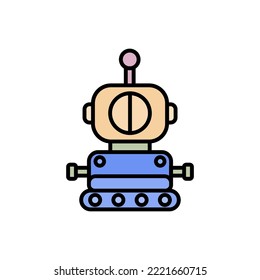 Vektordesign-Vorlagen für Robotersymbole 