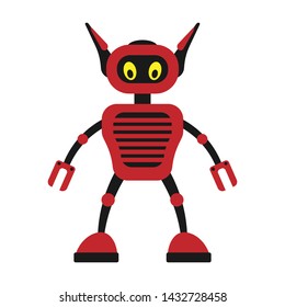 Robot icon. Vector drawing. Isolated object on white background. Isolate.