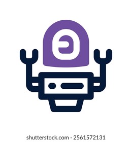 robot icon. vector dual tone icon for your website, mobile, presentation, and logo design.