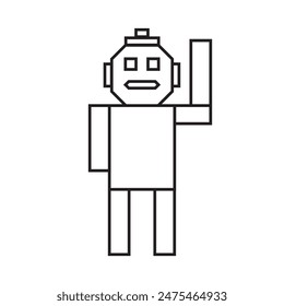 robot icon vector eps outline