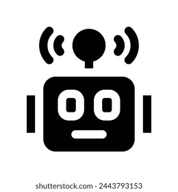 robot icon. vector glyph icon for your website, mobile, presentation, and logo design.