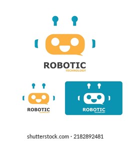 Diseño de ilustraciones vectoriales de iconos de robot