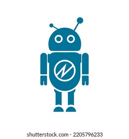 Plantilla de diseño de ilustración de vector de icono de robot