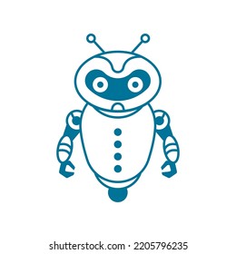Plantilla de diseño de ilustración de vector de icono de robot