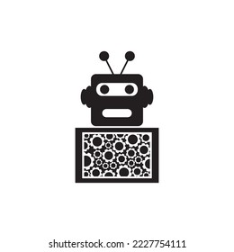 Diseño de ilustraciones vectoriales de iconos de robot