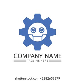 Diseño de ilustraciones vectoriales de iconos de robot