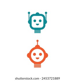 Diseño de Ilustración vectorial de iconos de robot