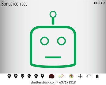 Robot, icon, vector illustration of Eps10
