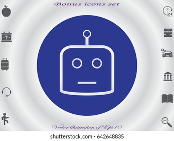 Robot, icon, vector illustration of Eps10
