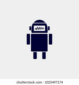 robot icon vector illustration. machine  icon vector.