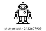 Robot icon vector illustration on white background