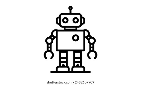 Robot icon vector illustration on white background