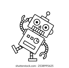 Robot icon vector illustration on white background
