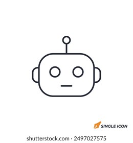 Icono de robot Ilustración vectorial. Símbolo del robot aislado en el fondo blanco
