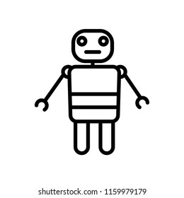 Robot icon vector isolated on white background, Robot transparent sign