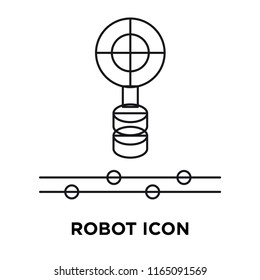 Robot icon vector isolated on white background, Robot transparent sign