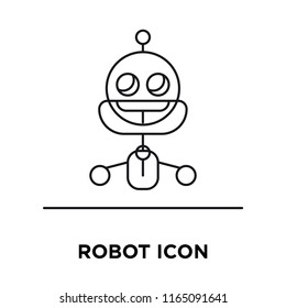 Robot icon vector isolated on white background, Robot transparent sign