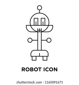 Robot icon vector isolated on white background, Robot transparent sign