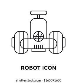 Robot icon vector isolated on white background, Robot transparent sign