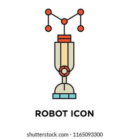 Robot icon vector isolated on white background, Robot transparent sign , technology symbols