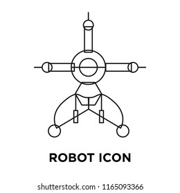 Robot icon vector isolated on white background, Robot transparent sign
