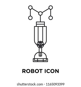 Robot icon vector isolated on white background, Robot transparent sign