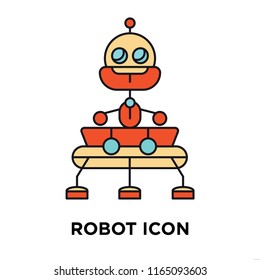 Robot icon vector isolated on white background, Robot transparent sign , technology symbols