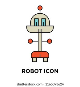 Robot icon vector isolated on white background, Robot transparent sign , technology symbols