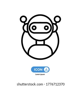 vector de icono robot aislado en fondo blanco.