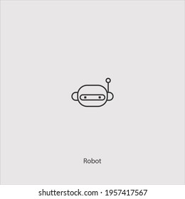 robot icon vector isolated on white background