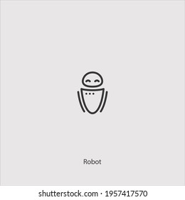 robot icon vector isolated on white background