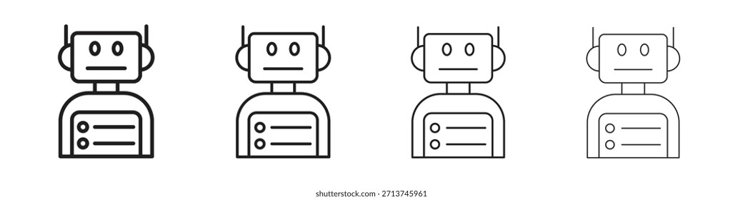 Robotersymbol. Vektorisolierte Piktogramme.