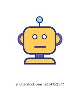 Roboter-Symbol, Vektorlogo. inspirational logo, Smart Artificial Assistant für Automation Symbol, Machine Learning und digitale Aufgaben