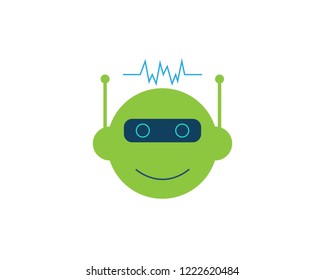 Robot icon vector logo template 