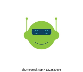 Robot icon vector logo template 