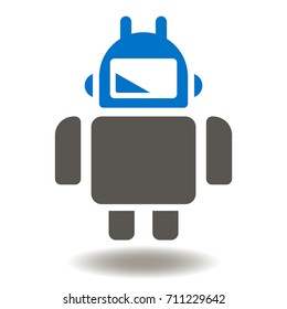Robot Icon Vector. Robotic Machine, Drone Logo.
