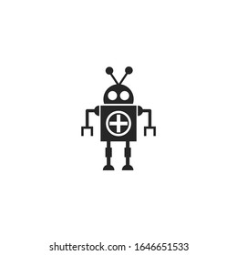 robot Icon vector sign isolated for graphic and web design. robot symbol template color editable on white background.