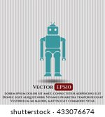 Robot icon vector symbol flat eps jpg app web concept website