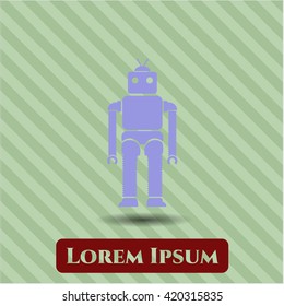 robot icon vector symbol flat eps jpg app web concept website