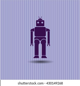 robot icon vector symbol flat eps jpg app web concept website