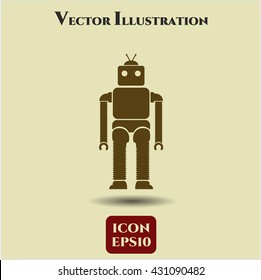 icône de robot symbole vectoriel icône à plat site web de concept d'application jpg eps