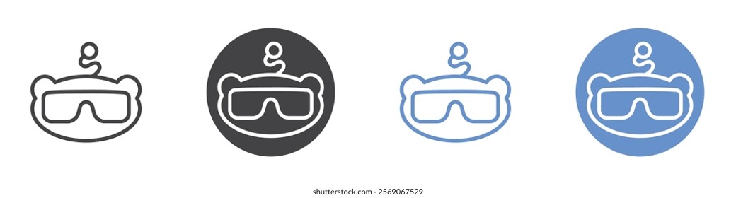 Robot icon vector symbol outline sign