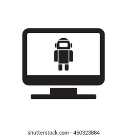 Robot icon.Flat design.