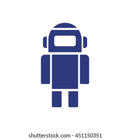 Robot icon.Flat design.