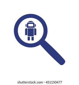 Robot icon.Flat design.