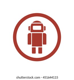 Robot icon.Flat design.