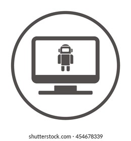 Robot icon.Flat design.
